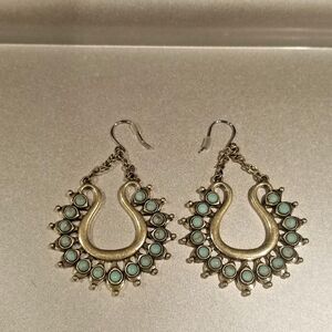 Turquoise Color Arabian Dangle Earrings